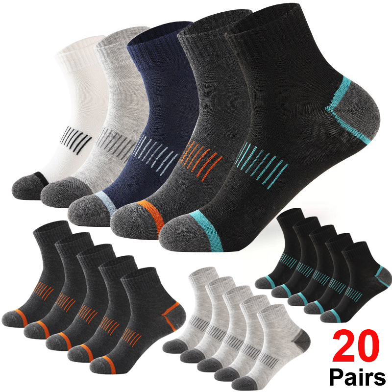 Athletic Sock Cushion - 20 Par Męskich Bawełnianych Skarpetek Zestaw