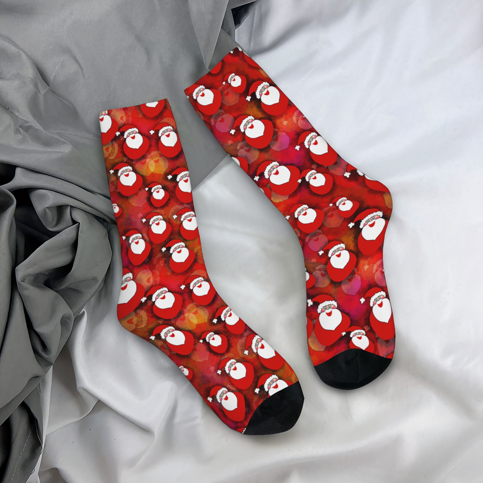 Dress Sock Men - Spersonalizowane świąteczne skarpety z motywem Świętego